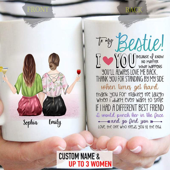 Gosszy To My Bestie I Love You Coffe Mug, est Friend Gift, Soul Sisters Gift, Birthday Gift For Her Mug