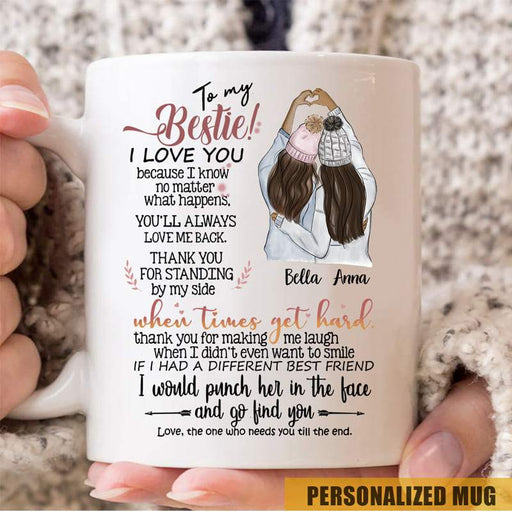 Gosszy To My Bestie I Love You Coffee Mug, Best Friend Gift, Christmas Gift Mug