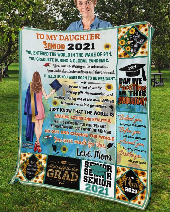 Gosszy To My Daughter, Graduation Gift, Gift For Daughter From Dad/Mom, Blanket Blanket