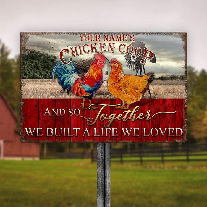 Gosszy Together We Built A Life We Loved, Farmer Gift, Metal Sign, Custom Metal Sign Metal print