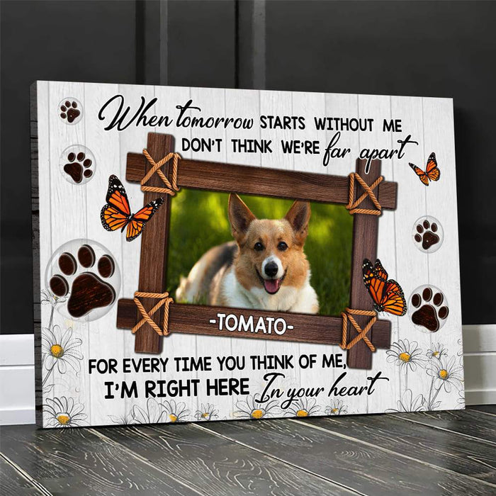 Gosszy Tomorow Starts Without Me Upload Image Dog Canvas, Dog Love Gift,  Canvas 12" x 8" / CANLA75 Landscape Canvas .75in Frame