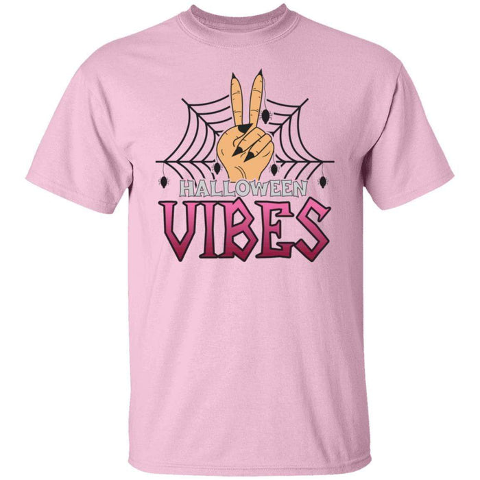 CustomCat Vibes Halloween Shirts, Halloween Gift Apparel G500 5.3 oz. T-Shirt / Light Pink / S