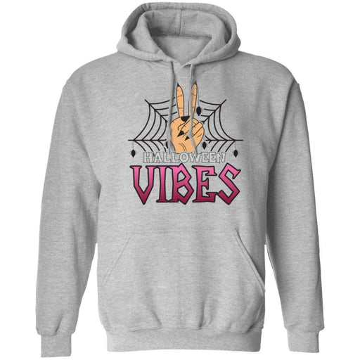 CustomCat Vibes Halloween Shirts, Halloween Gift Apparel Z66 Pullover Hoodie / Sport Grey / S