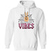 CustomCat Vibes Halloween Shirts, Halloween Gift Apparel Z66 Pullover Hoodie / White / S
