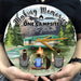 Gosszy Vintage Rustic Wall Wooden Clock, Camping Gift, Gift For Mom/Dad, Diameter 30cm Wooden Clock 30 cm / Wood