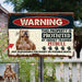 Gosszy Warning Protected By Highly Trained Dog Metal Sign, Dog Lover Gift, Decor Door Sign Metal print