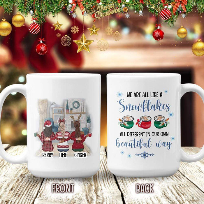 Gosszy We Are Like A Snowflake, Best Friend Gift, Coffee Mug, Christmas Gift mug