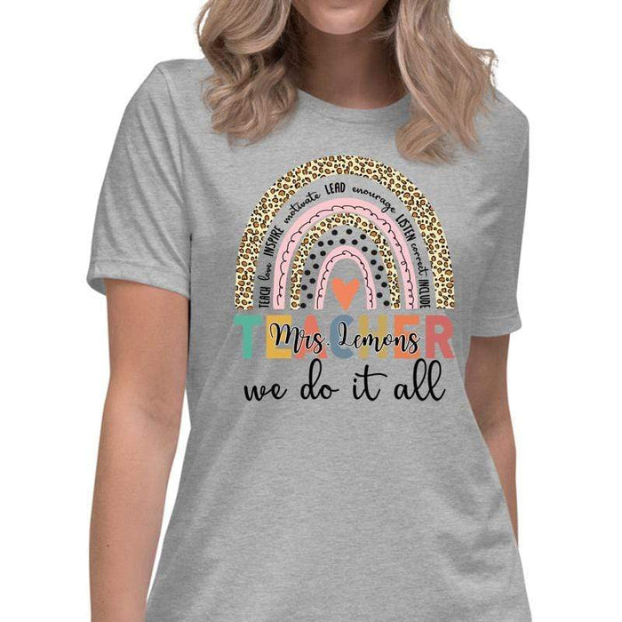 Gosszy We Do It All Teacher Tshirt, Teacher Gift Tshirt Premium Tee / White / S