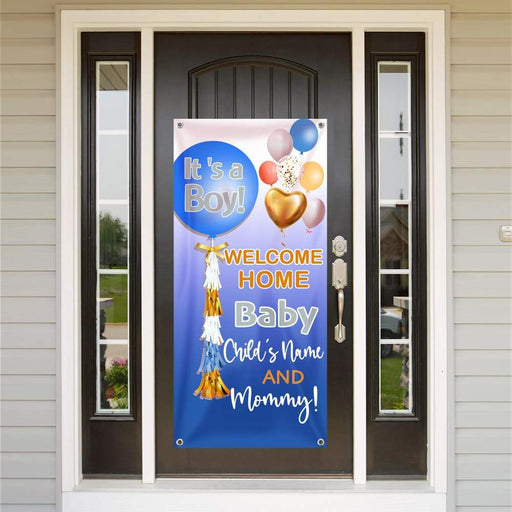 Gosszy Welcome Home Baby and Mommy banner, gift for mom Banner