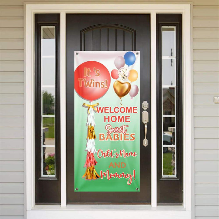 Gosszy Welcome Home Baby and Mommy banner, gift for mom Banner