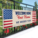 Gosszy Welcome Home Military Custom Quote Banner, Military Homecoming Sign, Gift Idea For Soldier Banner 60 x 20 inch