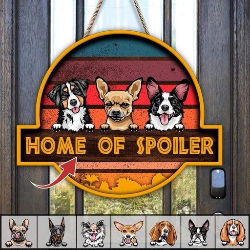 Gosszy Welcome Sunset Sign, Dog Lover Gift, Wood Door Sign custom-shape wood doorsign 12 Inch