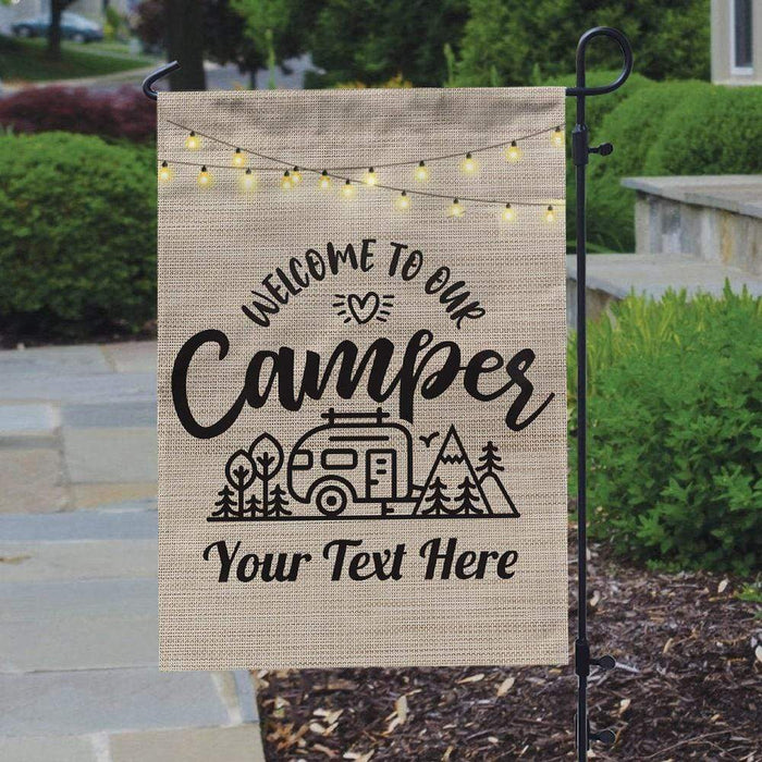 Gosszy Welcome To Our Campsite Garden Flag For Camping Lovers, Camping Time v3 Garden Flag Without flagpole