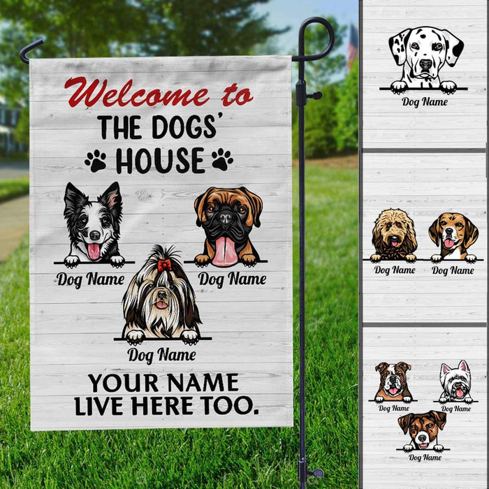 Gosszy Welcome To The Dog's House Garden Flag, Dog Lover Gift Garden Flag