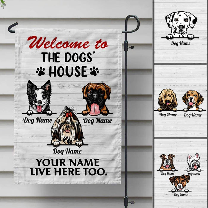 Gosszy Welcome To The Dog's House Garden Flag, Dog Lover Gift Garden Flag Without flagpole