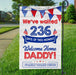 Gosszy Wellcome Home Daddy Garden flag, Soldier Come Home, Gift For Dad Garden Flag Without flagpole
