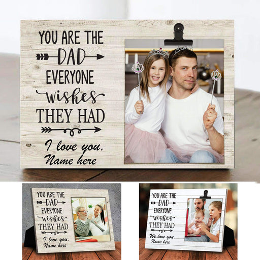 Gosszy You Are The Dad Wishes, Gift For Dad, Picture Frame Dad Everyone Wishes They Had  Canvas Frame only