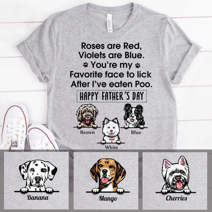 Gosszy You’re my favorite face to lick T-Shirt, Dog Lover Gift, Fathers Day Gift, Happy Father Day T-shirt Tshirt